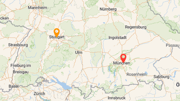 Map of company locations