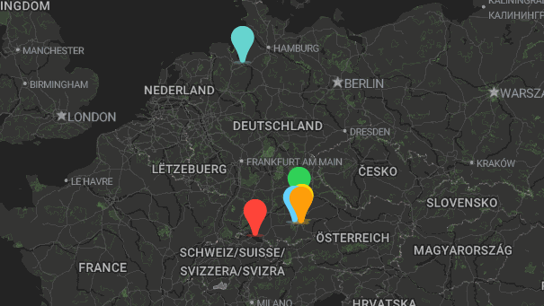 Map of company locations