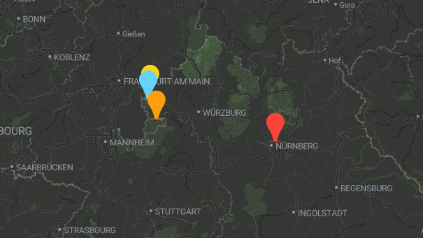 Map of company locations