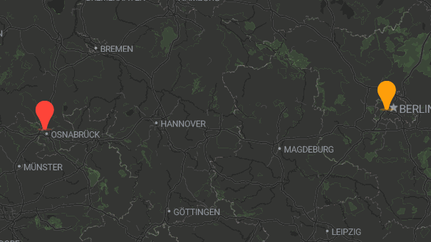 Map of company locations