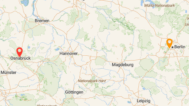Map of company locations