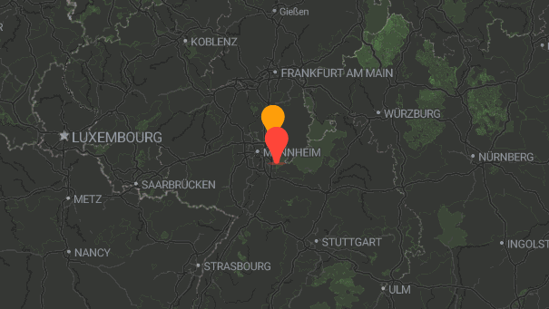 Map of company locations