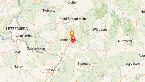 Map of company locations