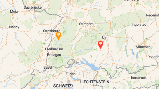Map of company locations