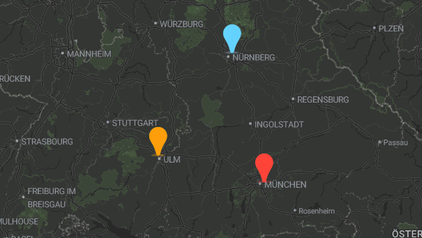 Map of company locations