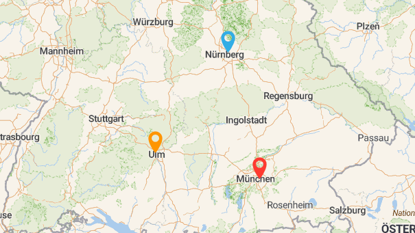 Map of company locations