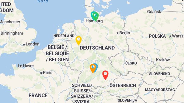 Map of company locations