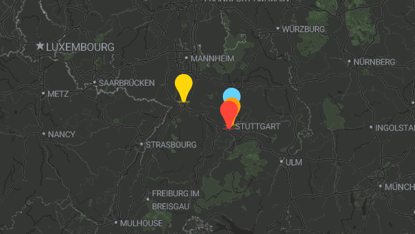 Map of company locations