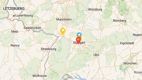 Map of company locations