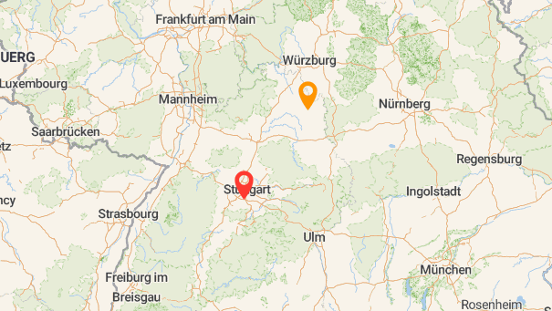 Map of company locations
