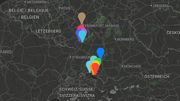 Map of company locations
