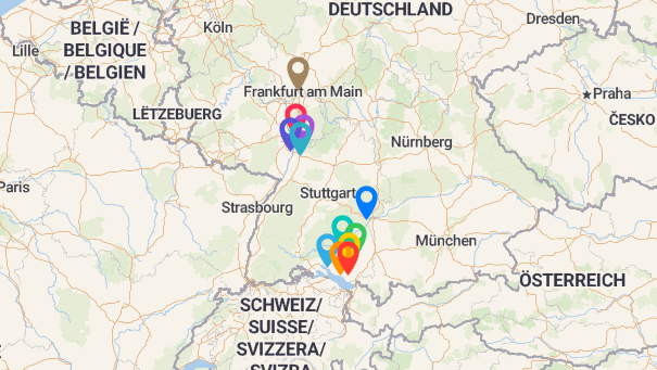Map of company locations