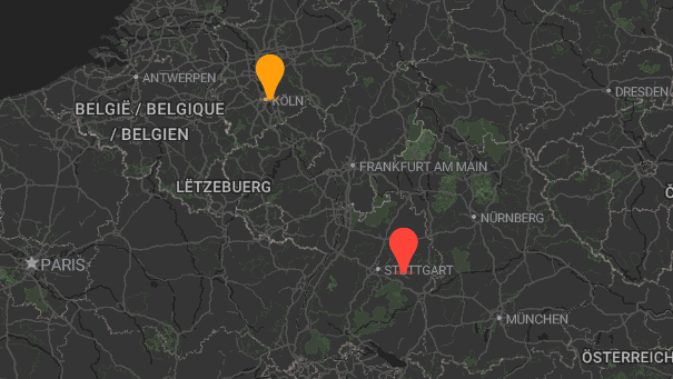 Map of company locations
