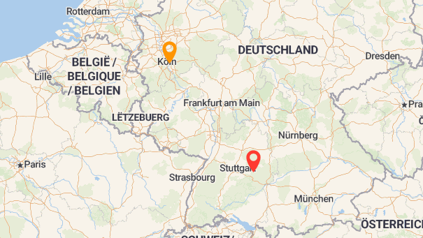 Map of company locations