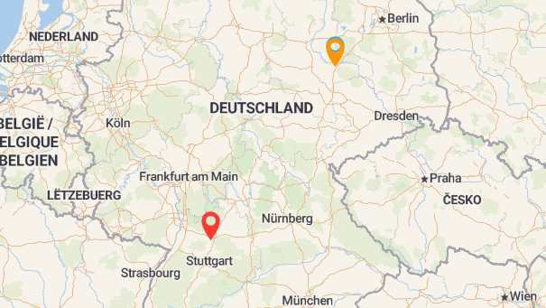 Map of company locations