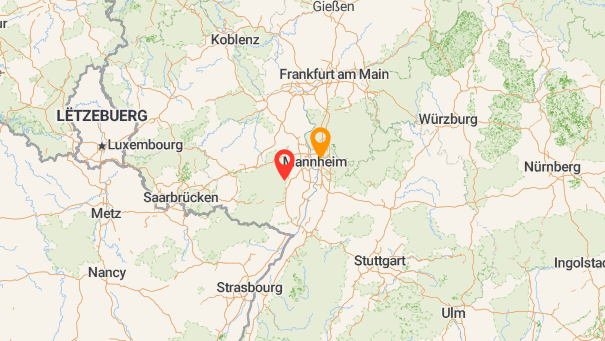 Map of company locations