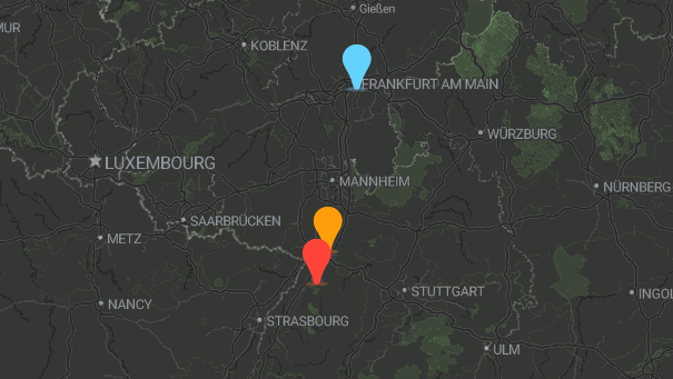 Map of company locations