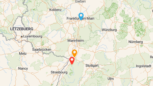 Map of company locations