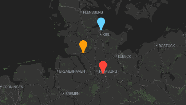 Map of company locations