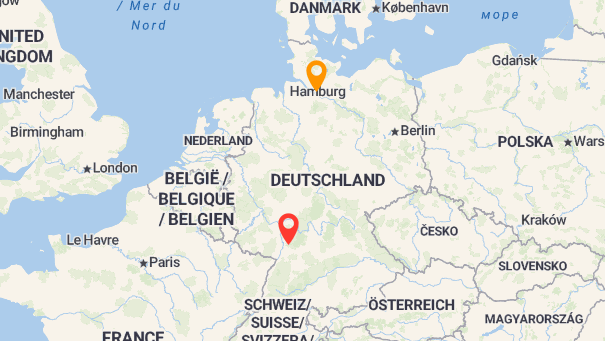 Map of company locations