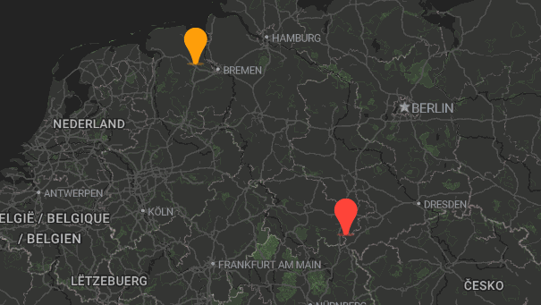 Map of company locations