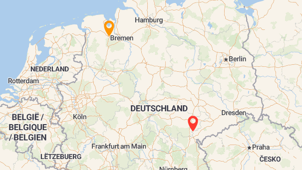 Map of company locations