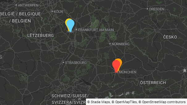 Map of company locations