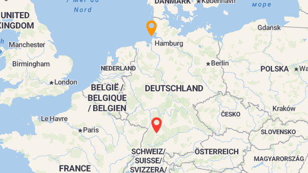 Map of company locations