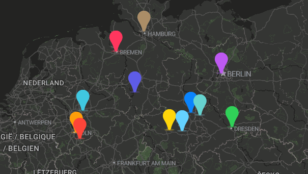 Map of company locations
