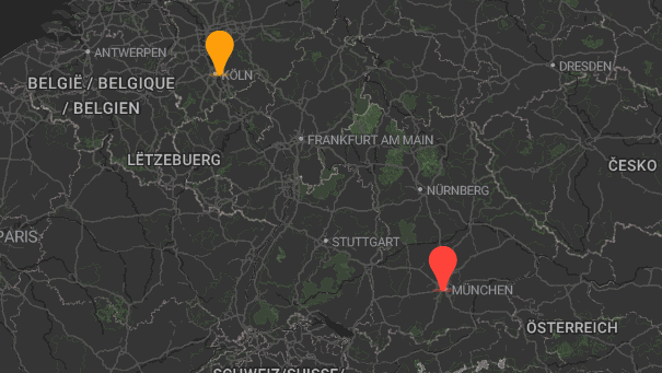 Map of company locations