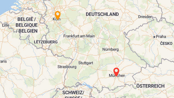 Map of company locations