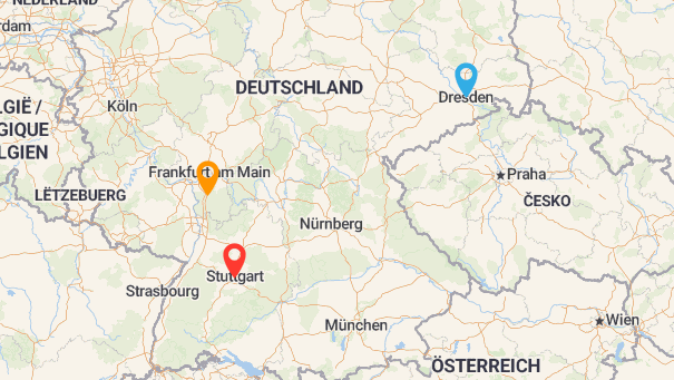 Map of company locations