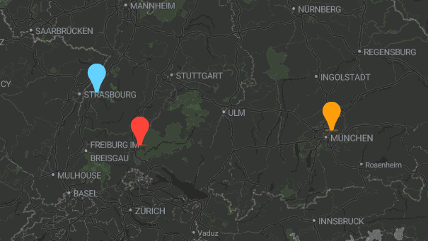 Map of company locations