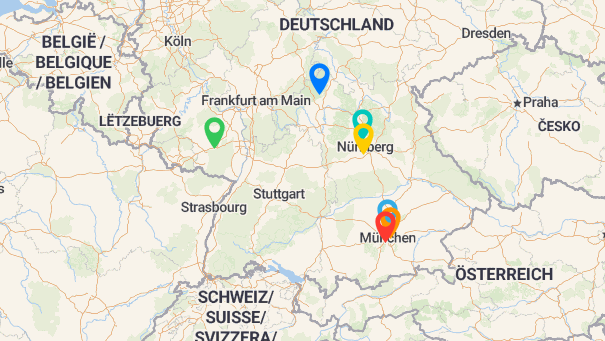 Map of company locations