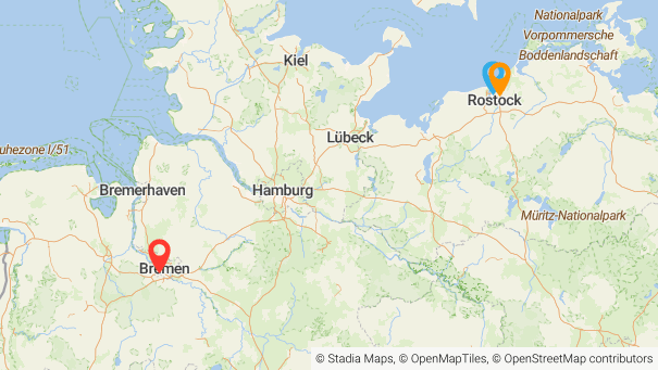 Map of company locations