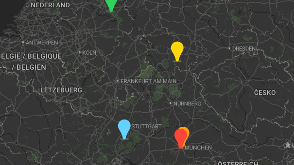 Map of company locations