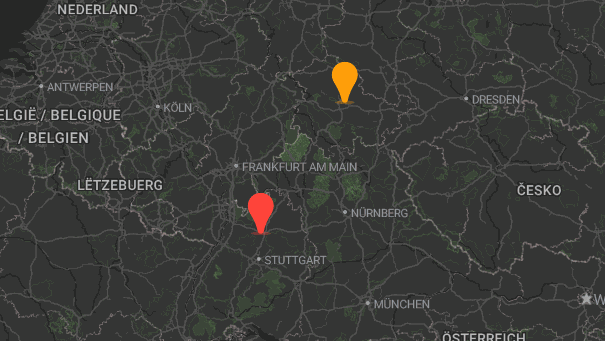 Map of company locations