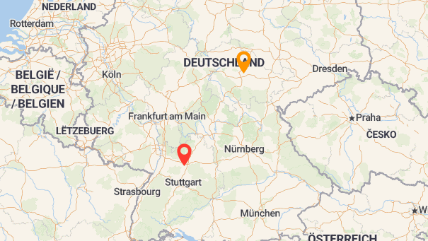 Map of company locations