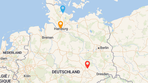 Map of company locations