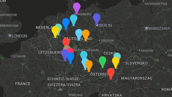 Map of company locations