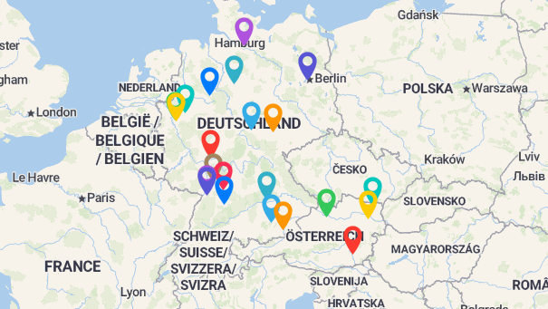Map of company locations