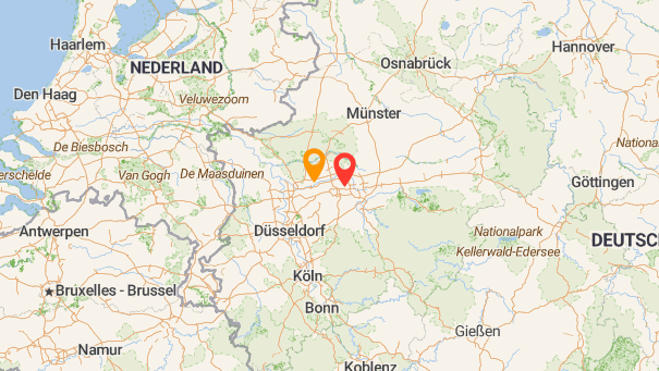 Map of company locations