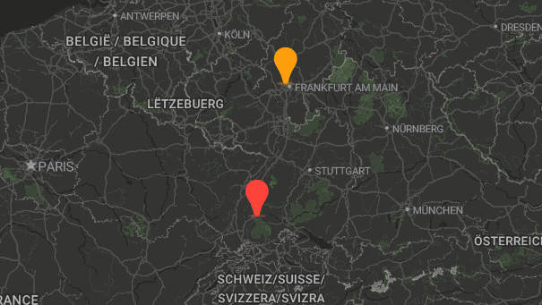 Map of company locations