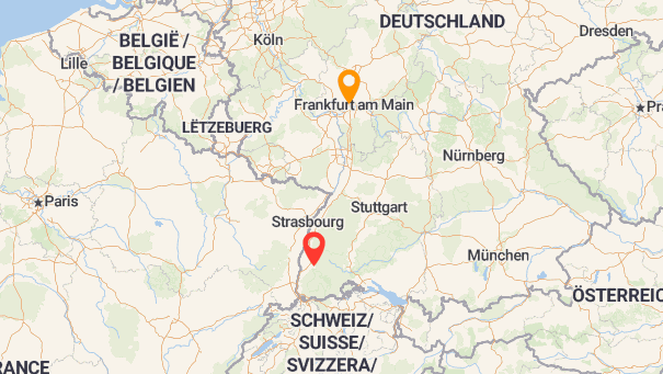 Map of company locations