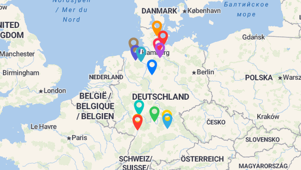 Map of company locations