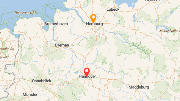 Map of company locations
