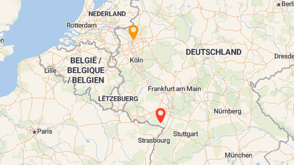 Map of company locations