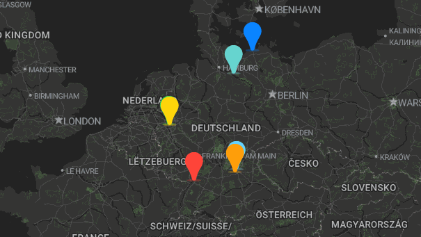 Map of company locations