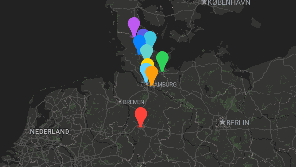 Map of company locations