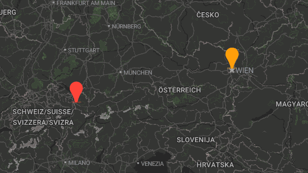 Map of company locations